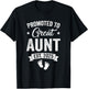 Promoted To Great Aunt Est 2025 Pregnancy Announcement T-Shirt - T-Shirt | Black