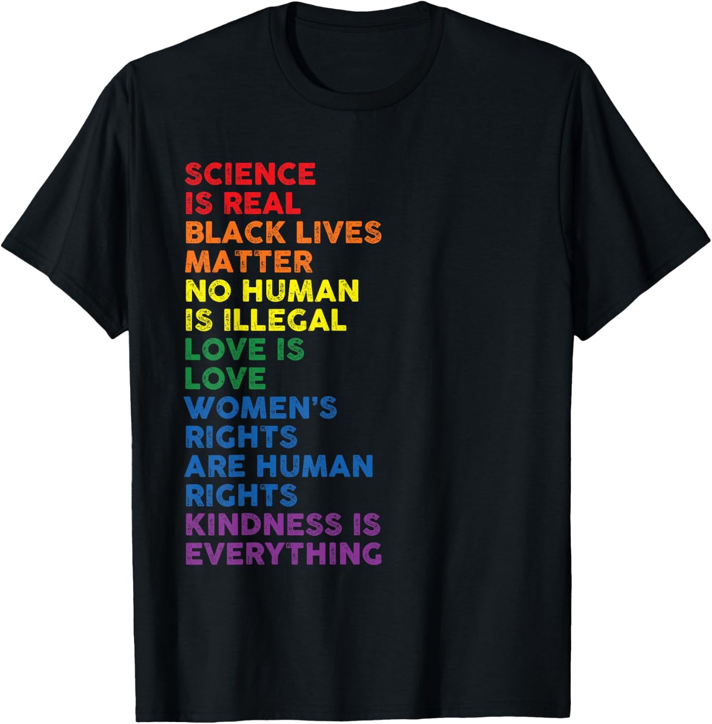 Gay Pride Science Is Real Black Lives Matter Rights T-Shirt - T-Shirt | Black