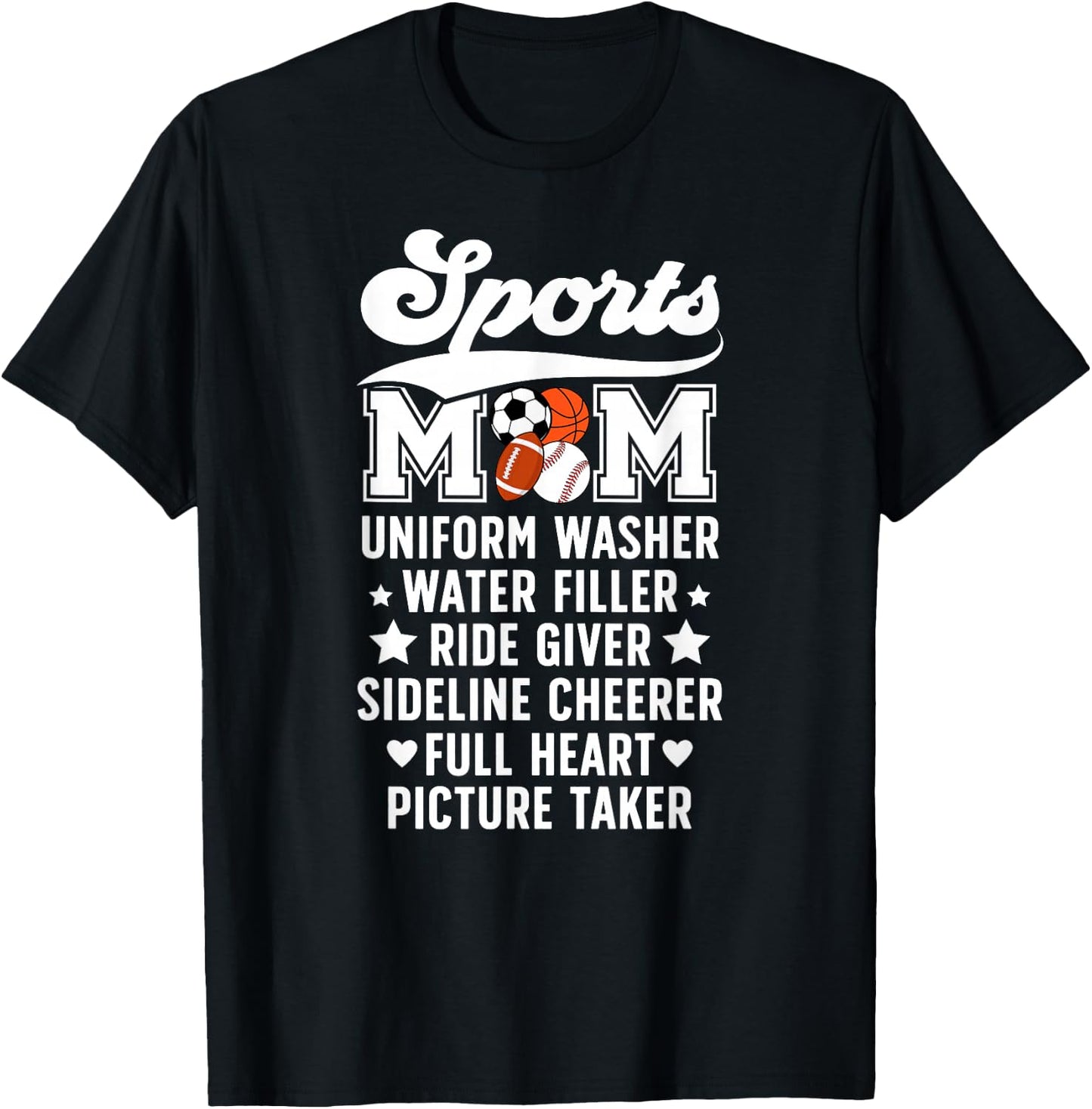 Sports Mom Definition Sports Mama Sports Mother Sport Mom T-Shirt - T-Shirt | Black