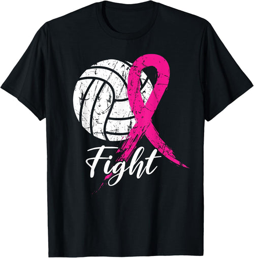 Fight Breast Cancer Volleyball Pink Ribbon Awareness Women