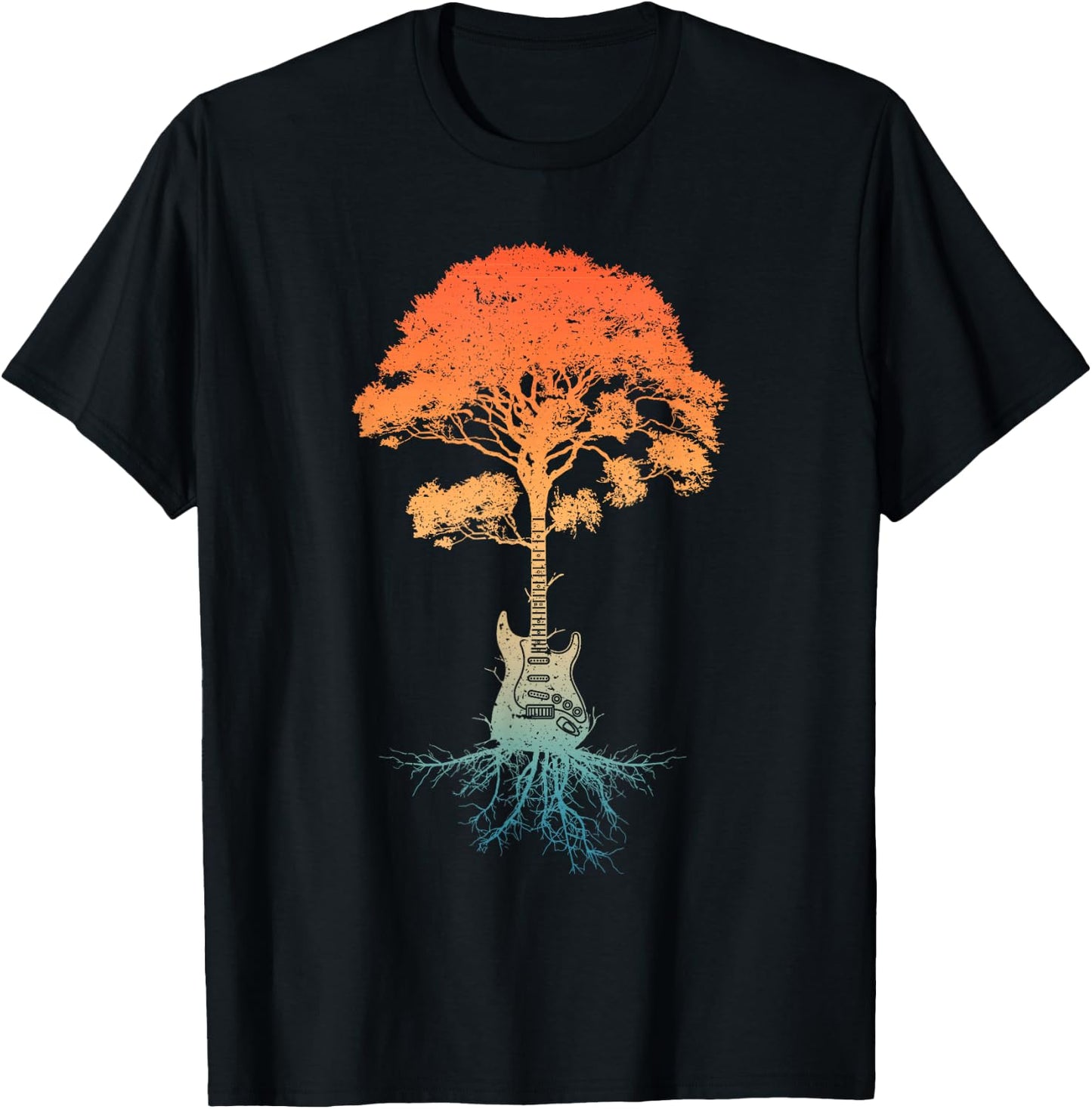 Guitar Art Women Guitar Player Rockstar Guitarist T-Shirt - T-Shirt | Black