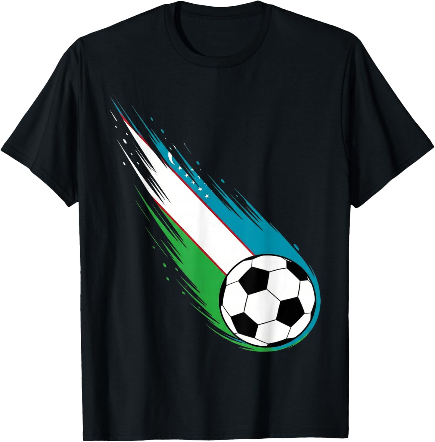 Uzbekistan Flag Graphic Uzbekistan Pride Heritage T-Shirt - T-Shirt | Black