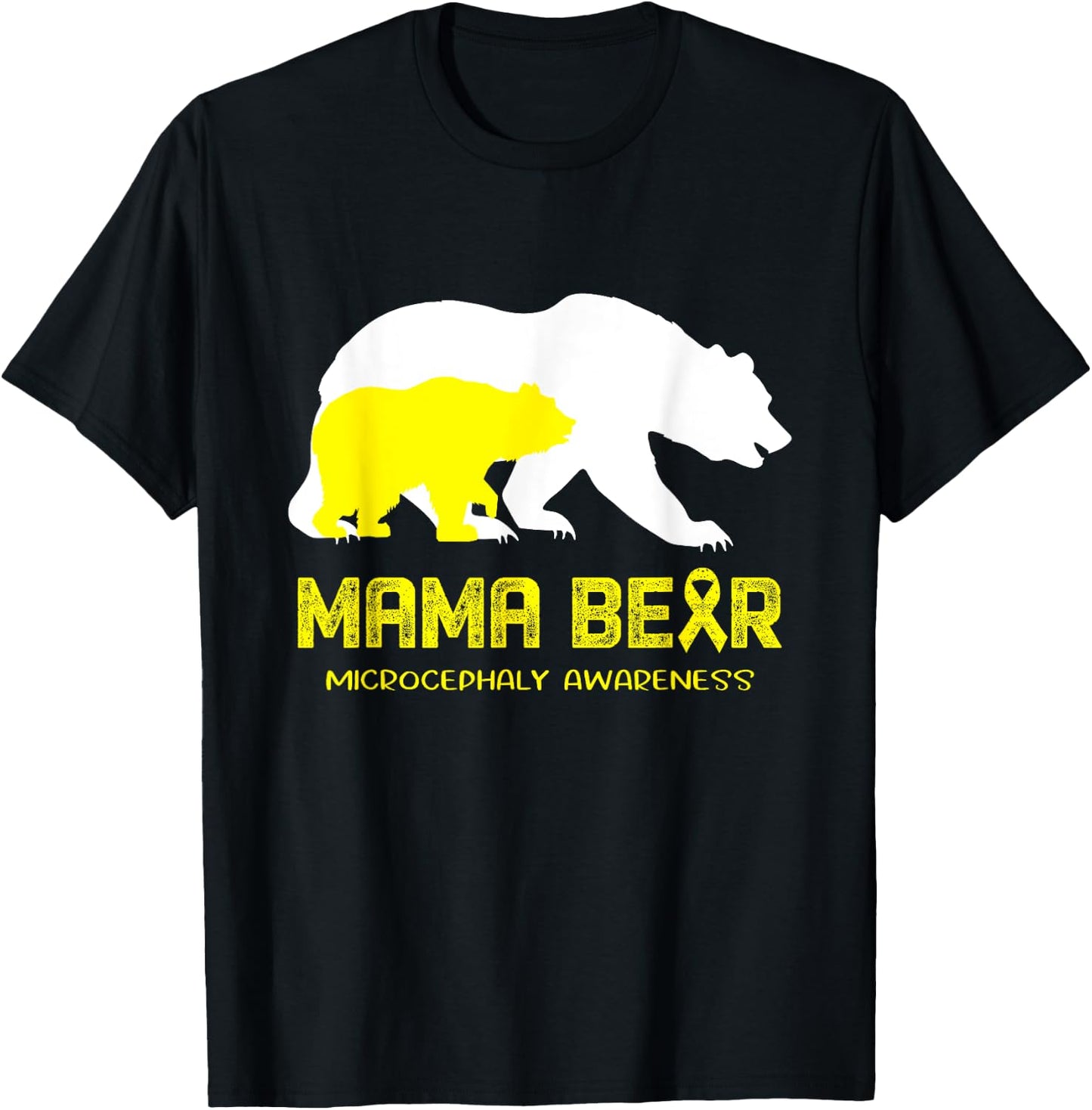 Mama Bear Microcephaly Awareness Shirt Men T-Shirt - T-Shirt | Black
