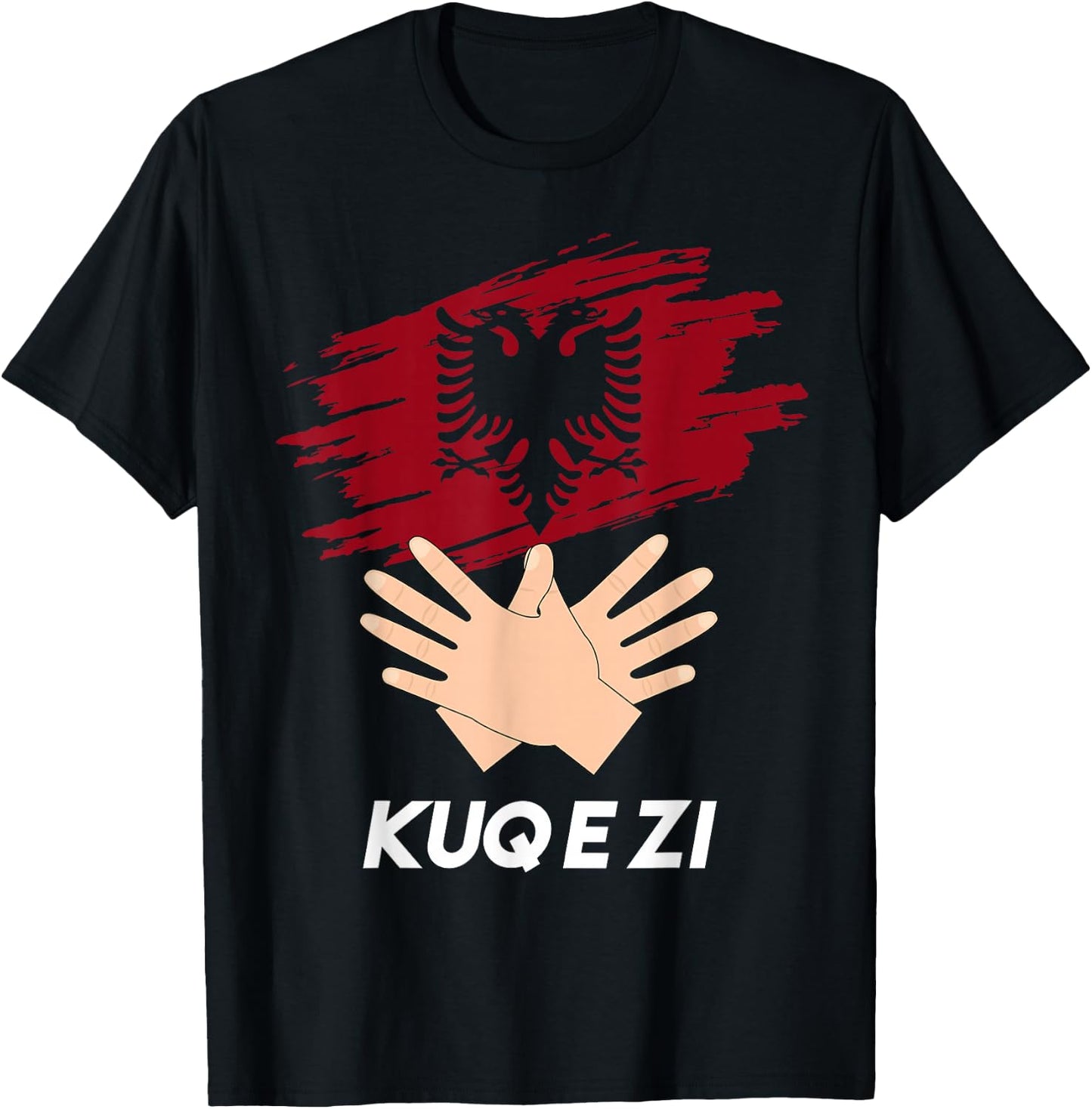 Albanian Flag Shqip Shqiponja Albanian Eagle Albania T-Shirt - T-Shirt | Black
