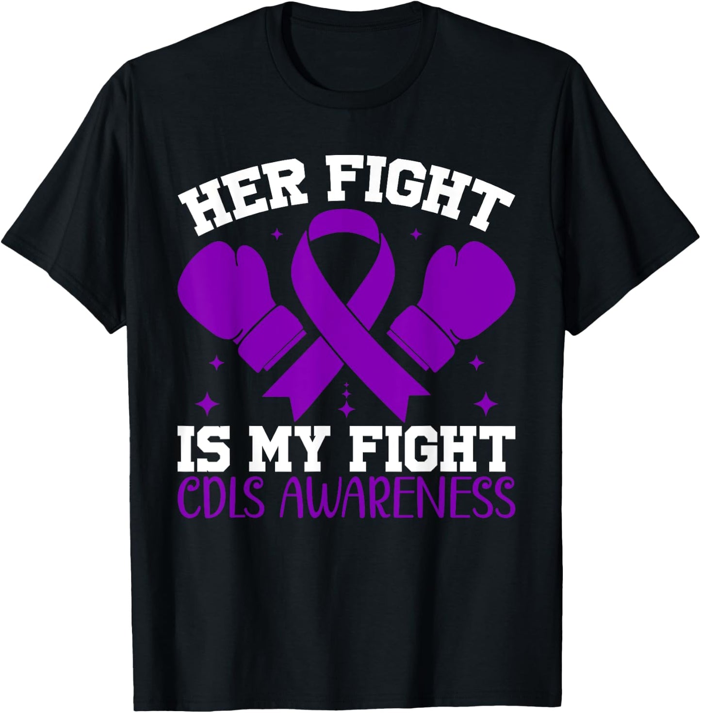 CDLS Awareness Her Fight is My Fight T-Shirt - T-Shirt | Black