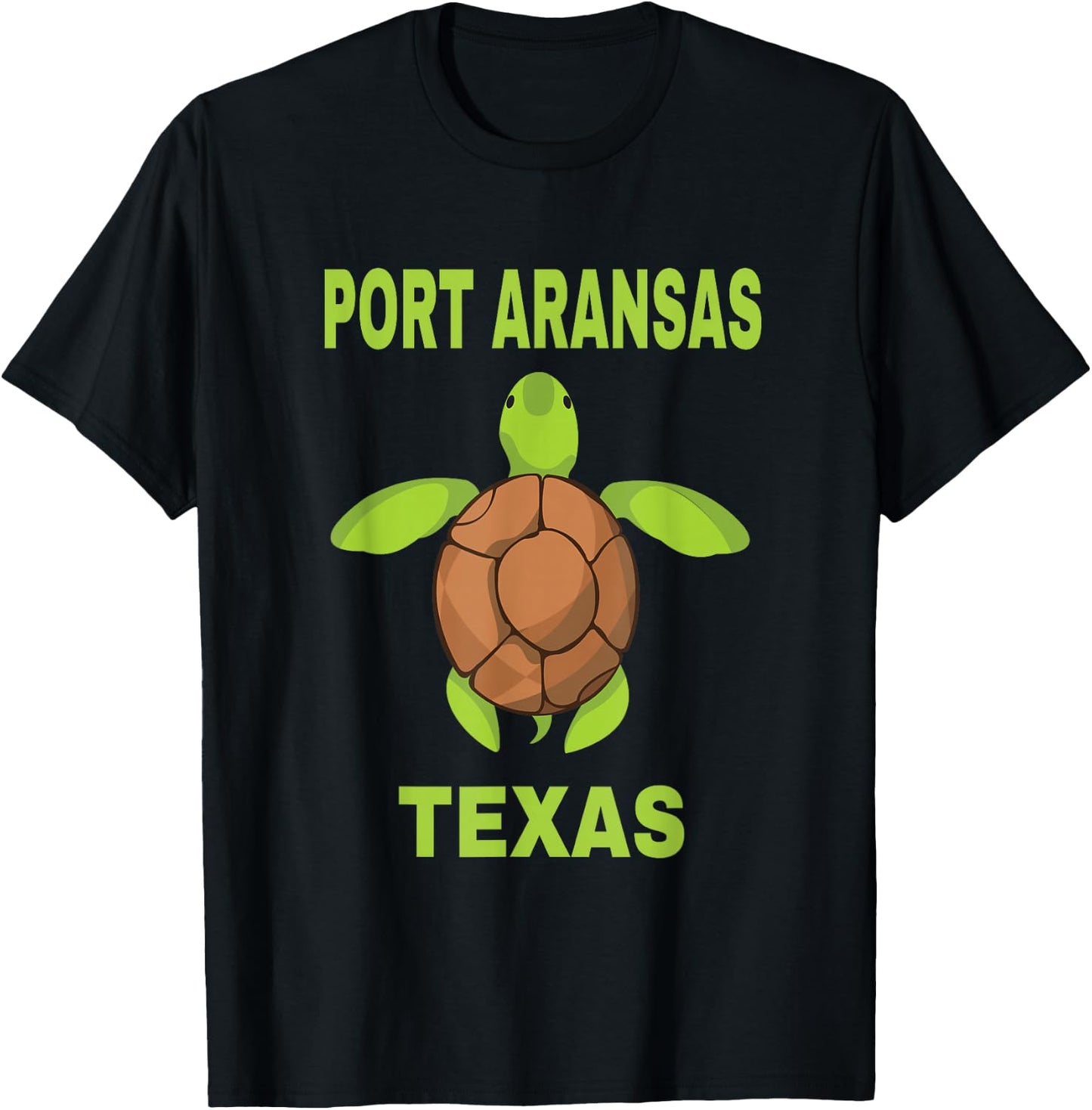 Port Aransas Family Vacation Texas Sea Turtle T-Shirt - T-Shirt | Black