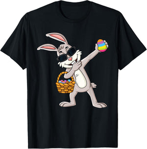 Dabbing Rabbit Easter Day Eggs Dab Boys Girls Kids T-Shirt - T-Shirt | Black