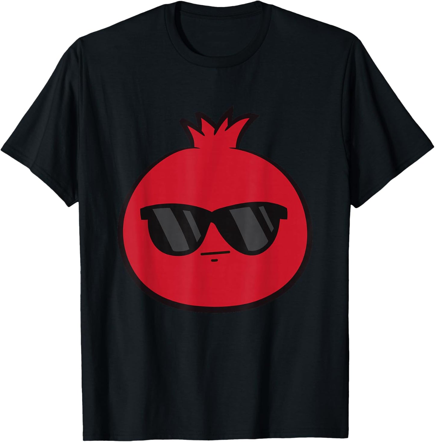 Cool Pomegranate With Sunglasses Funny Pomegranate T-Shirt - T-Shirt | Black
