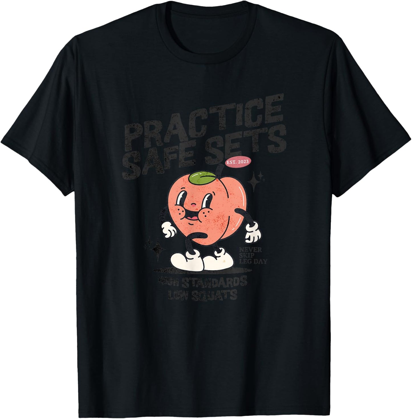 Practice Safe Sets Funny Gym and Fitness Gym Lover T-Shirt - T-Shirt | Black