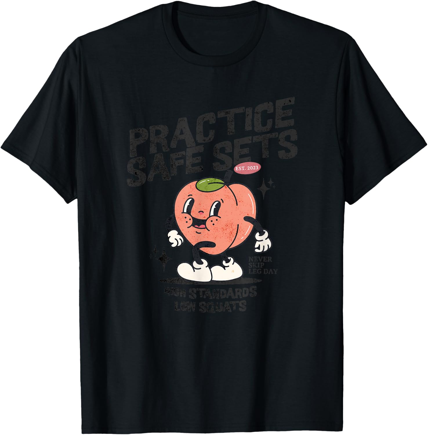 Practice Safe Sets Funny Gym and Fitness Gym Lover T-Shirt - T-Shirt | Black