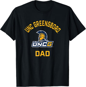 UNC Greensboro UNCG Spartans Arched Dad T-Shirt - T-Shirt | Black