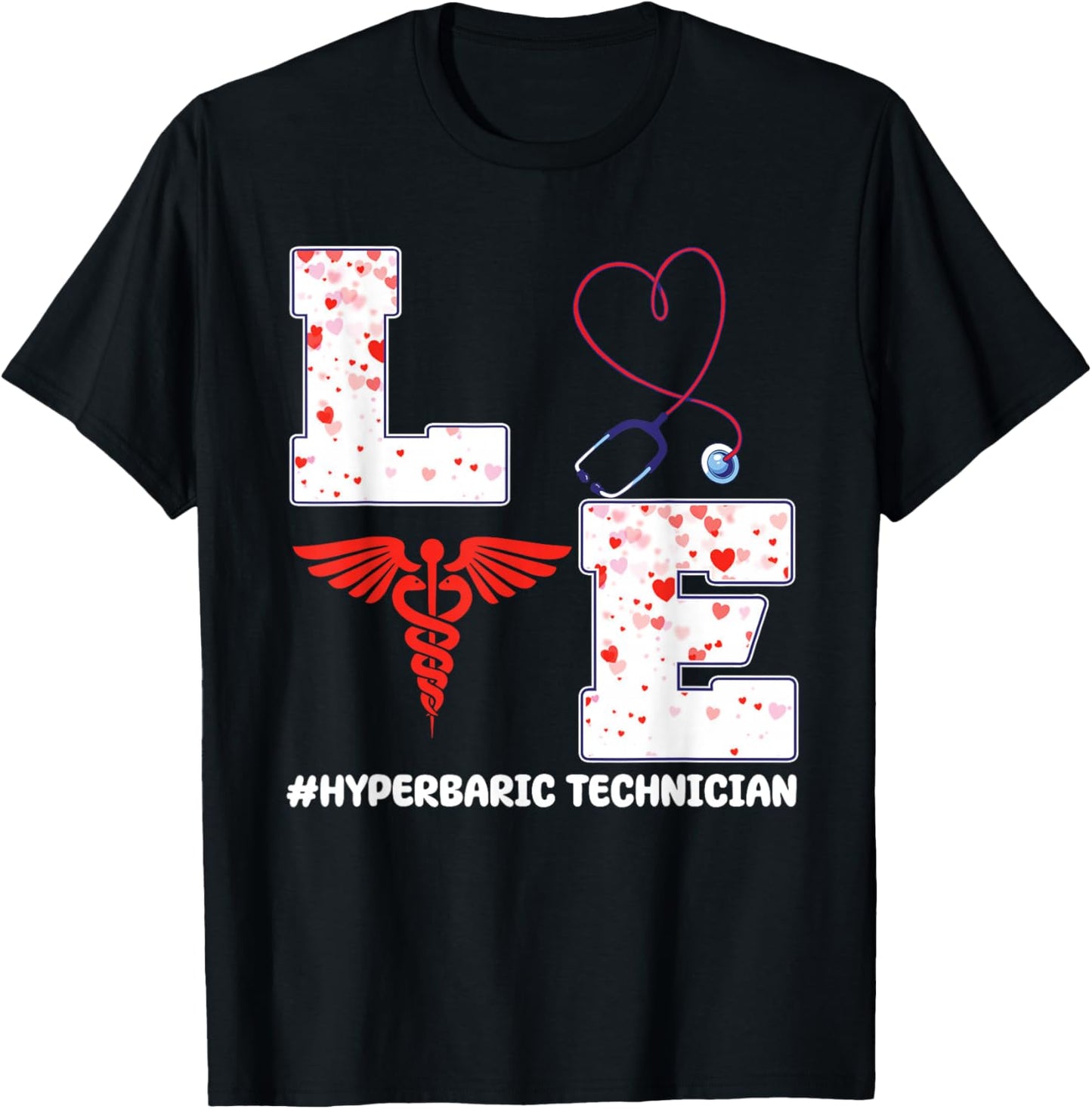 Love Hyperbaric Technician Valentine's Day Costume T-Shirt - T-Shirt | Black