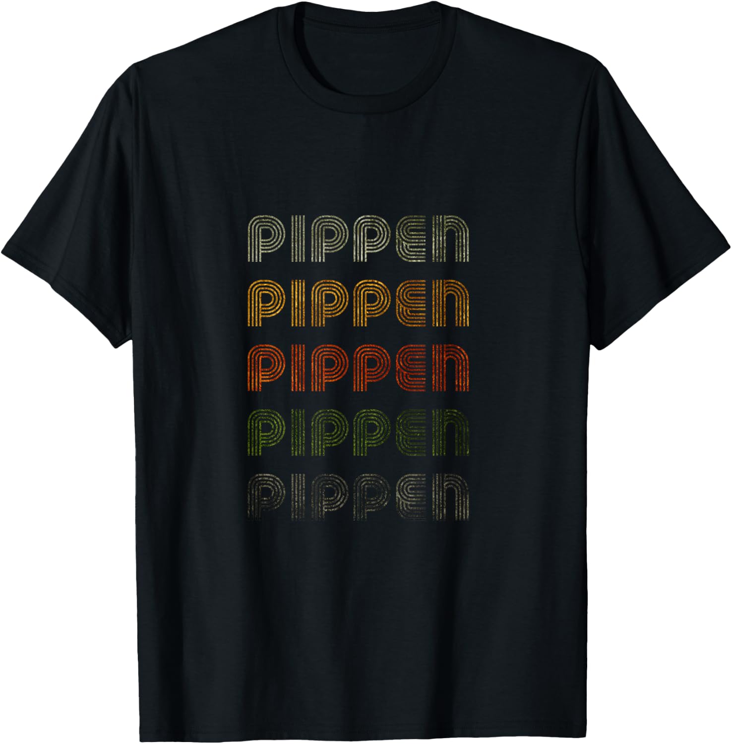 Love Heart Pippen Grunge Vintage Style Black Pippen T-Shirt - T-Shirt | Black