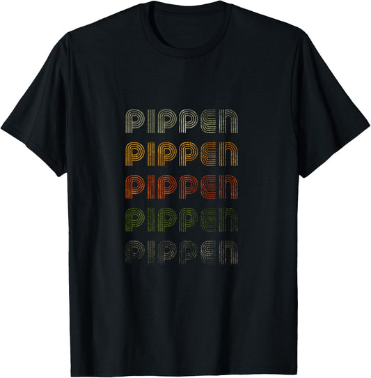 Love Heart Pippen Grunge Vintage Style Black Pippen T-Shirt - T-Shirt | Black
