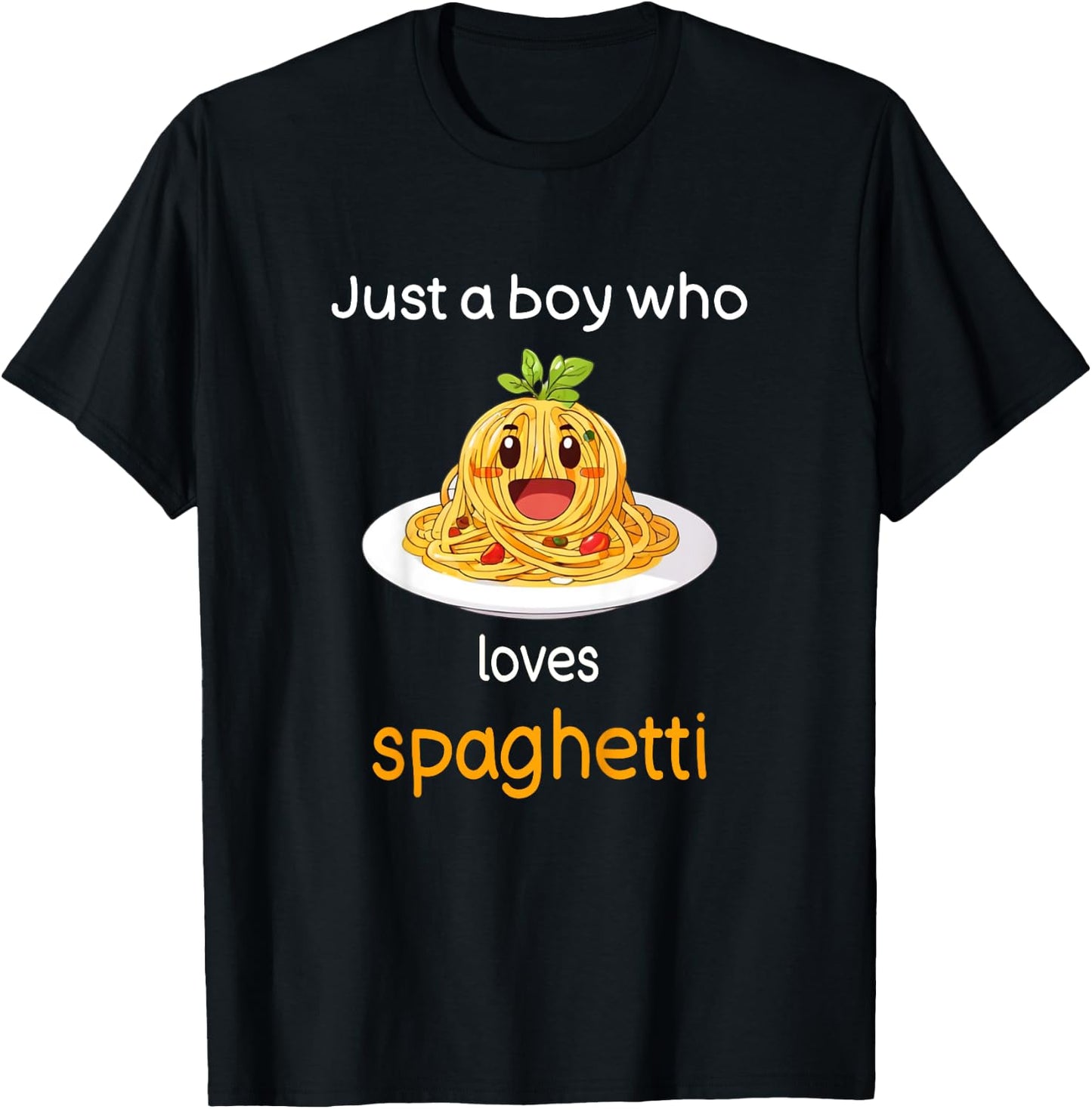 Kids Spaghetti Shirt Boys I Love Spaghetti Kids Spaghetti Lover T-Shirt - T-Shirt | Black