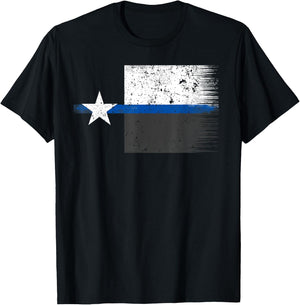 Texas Highway Patrol Ranger Law Enforcement Thin Blue Line F T-Shirt - T-Shirt | Black