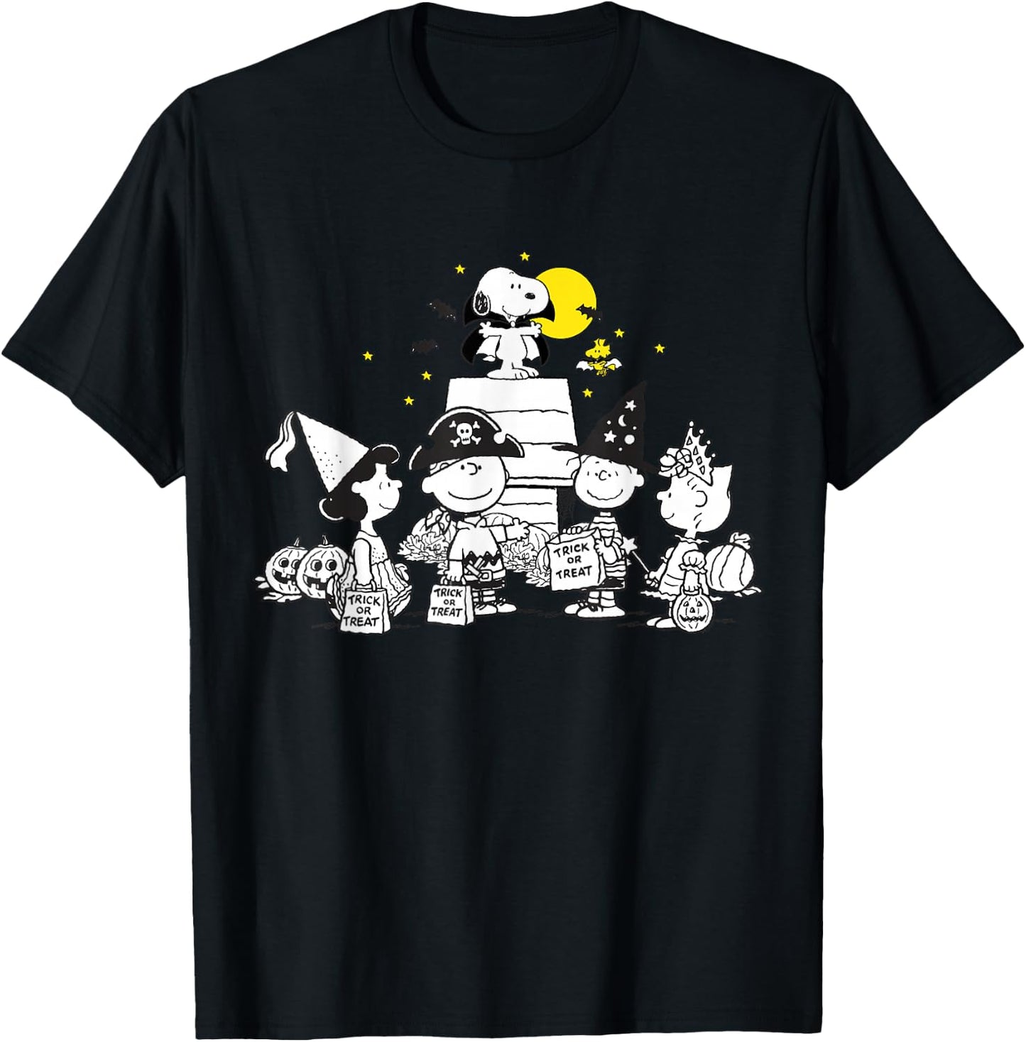 Peanuts Halloween Group T-Shirt - T-Shirt | Black