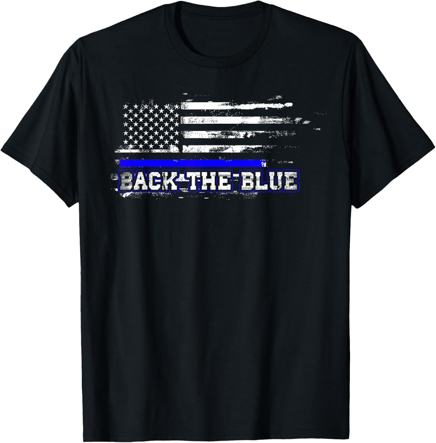 Back The Blue T Shirt - Police T Shirt T-Shirt - T-Shirt | Black