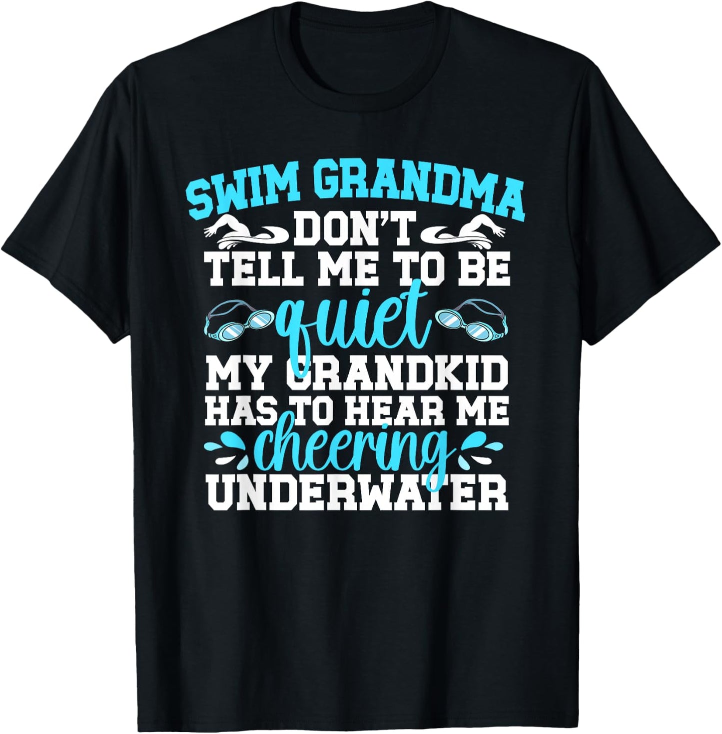 Swim Grandma Funny Swimming Grandma Of A Swimmer Grandma T-Shirt - T-Shirt | Black