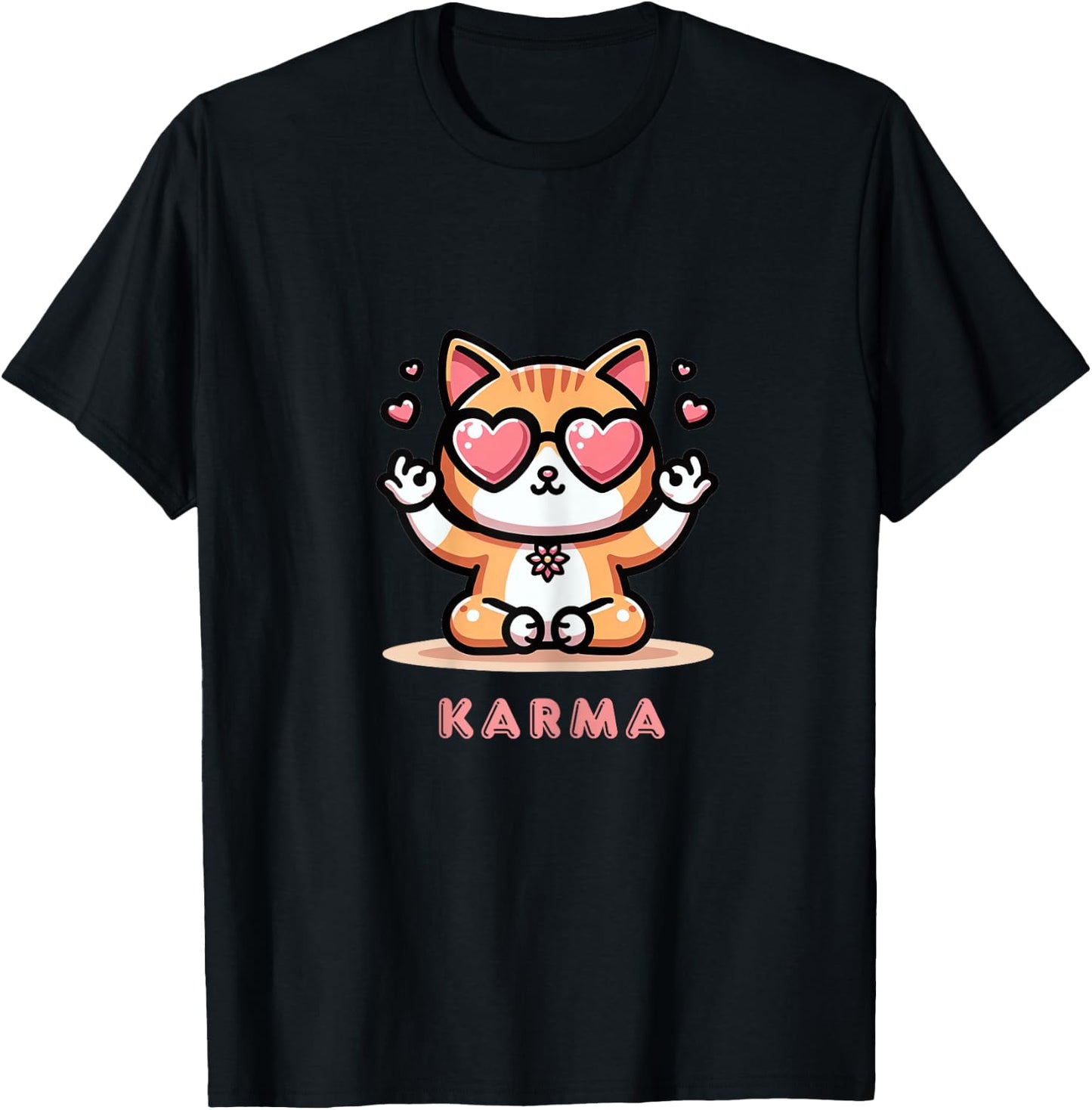 Karma Cat Girls Kids T-Shirt - T-Shirt | Black