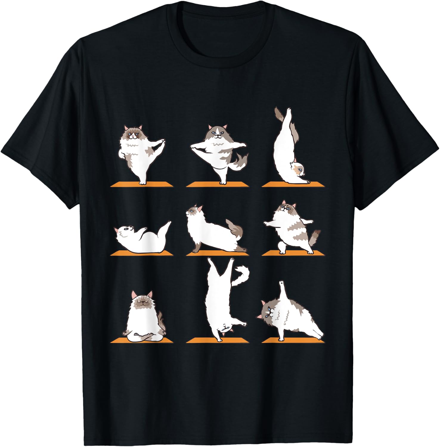 Ragdoll Cat Yoga T-Shirt - T-Shirt | Black