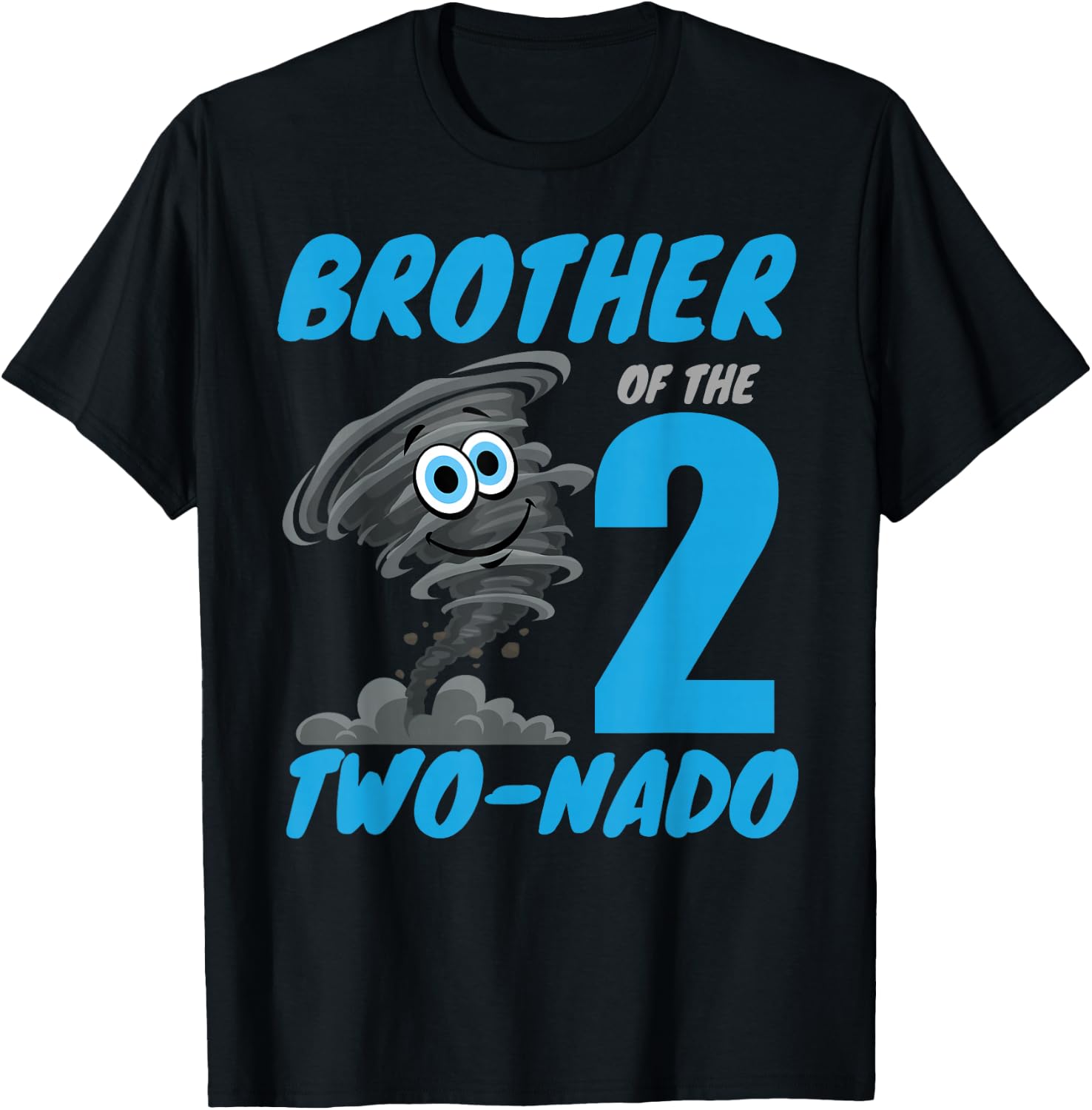 Brother of The Two-Nado Storm TorNado 2nd Two Birthday Boy T-Shirt - T-Shirt | Black