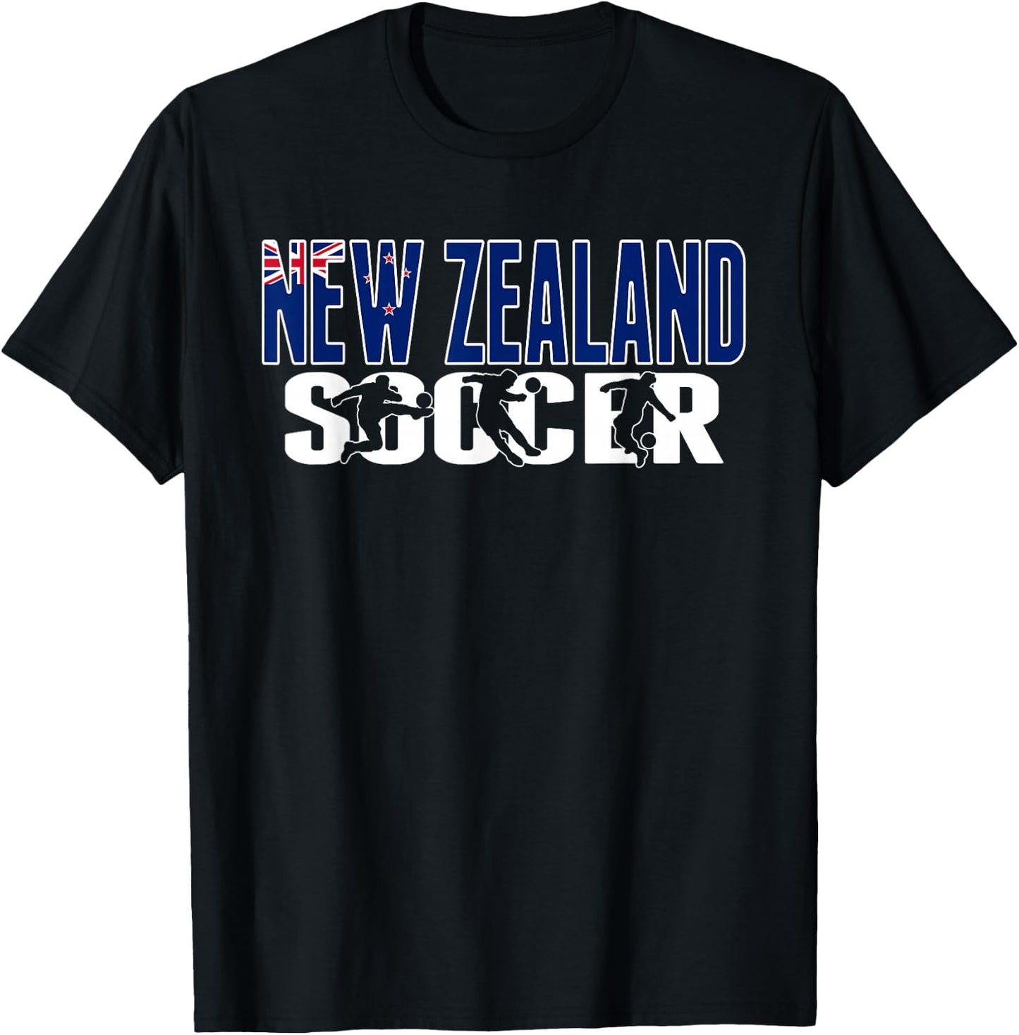 New Zealand Soccer Lovers Jersey - New Zealand Football Fans T-Shirt - T-Shirt | Black