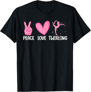 Funny Baton Twirling Design For Girls Women Baton Twirlers T-Shirt - T-Shirt | Black