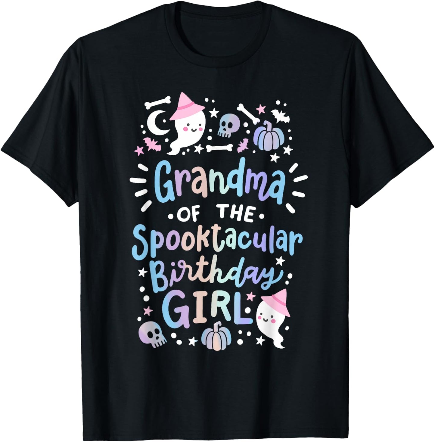 Grandma of the Spooktacular Birthday Girl Halloween Family T-Shirt - T-Shirt | Black