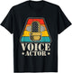 Voice Actress & Voice Actor Gift -Adults & -Kids Retro Vintage Voice-Over Artist / Voice Acting Black Small Short Sleeve T-Shirt - T-Shirt | Black
