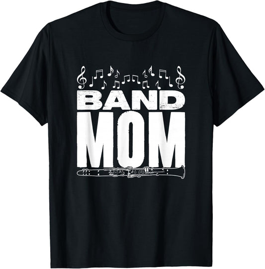 Band Mom Clarinetist Player Marching Band Clarinet T-Shirt - T-Shirt | Black