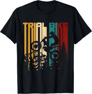 Retro Trial Bike Motorcycle T-Shirt - T-Shirt | Black