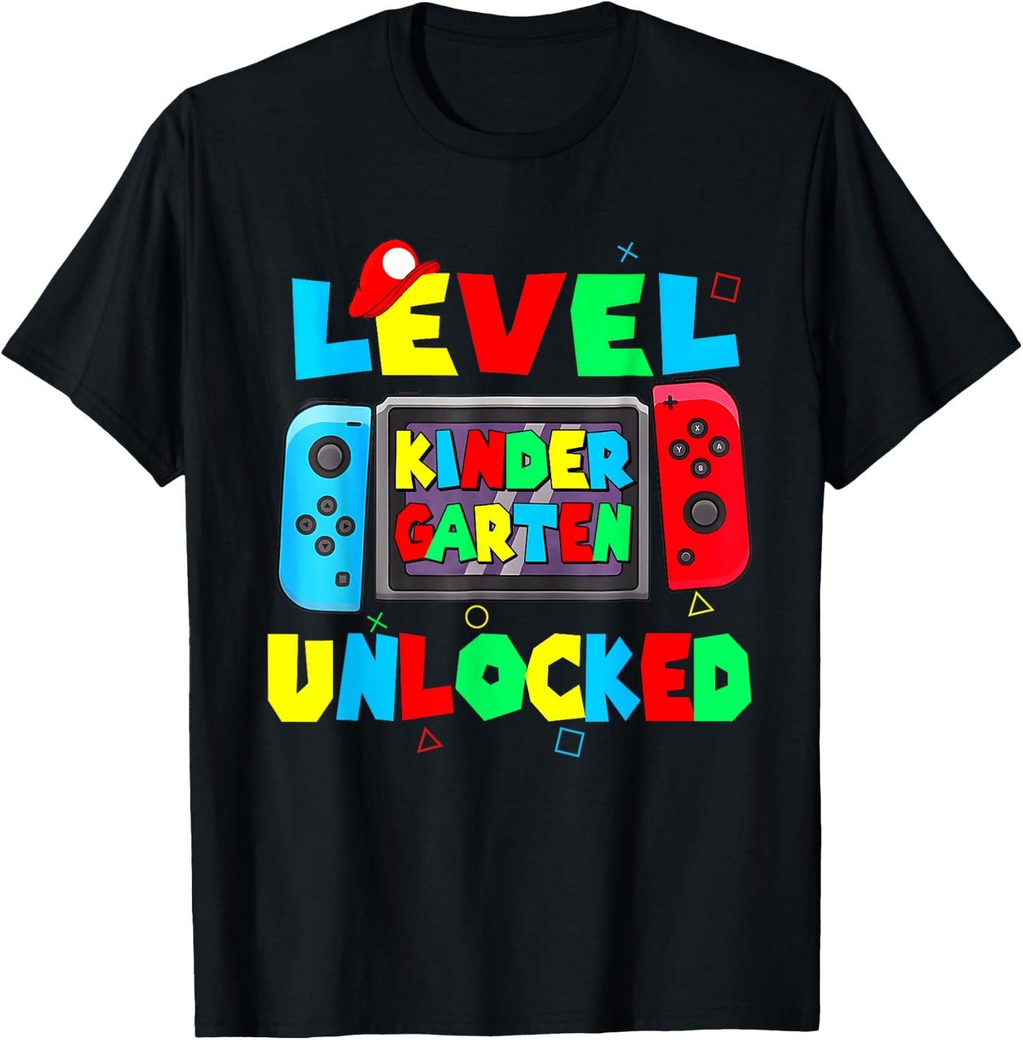 Level Kindergarten unlocked back to school video game Kinder T-Shirt - T-Shirt | Black