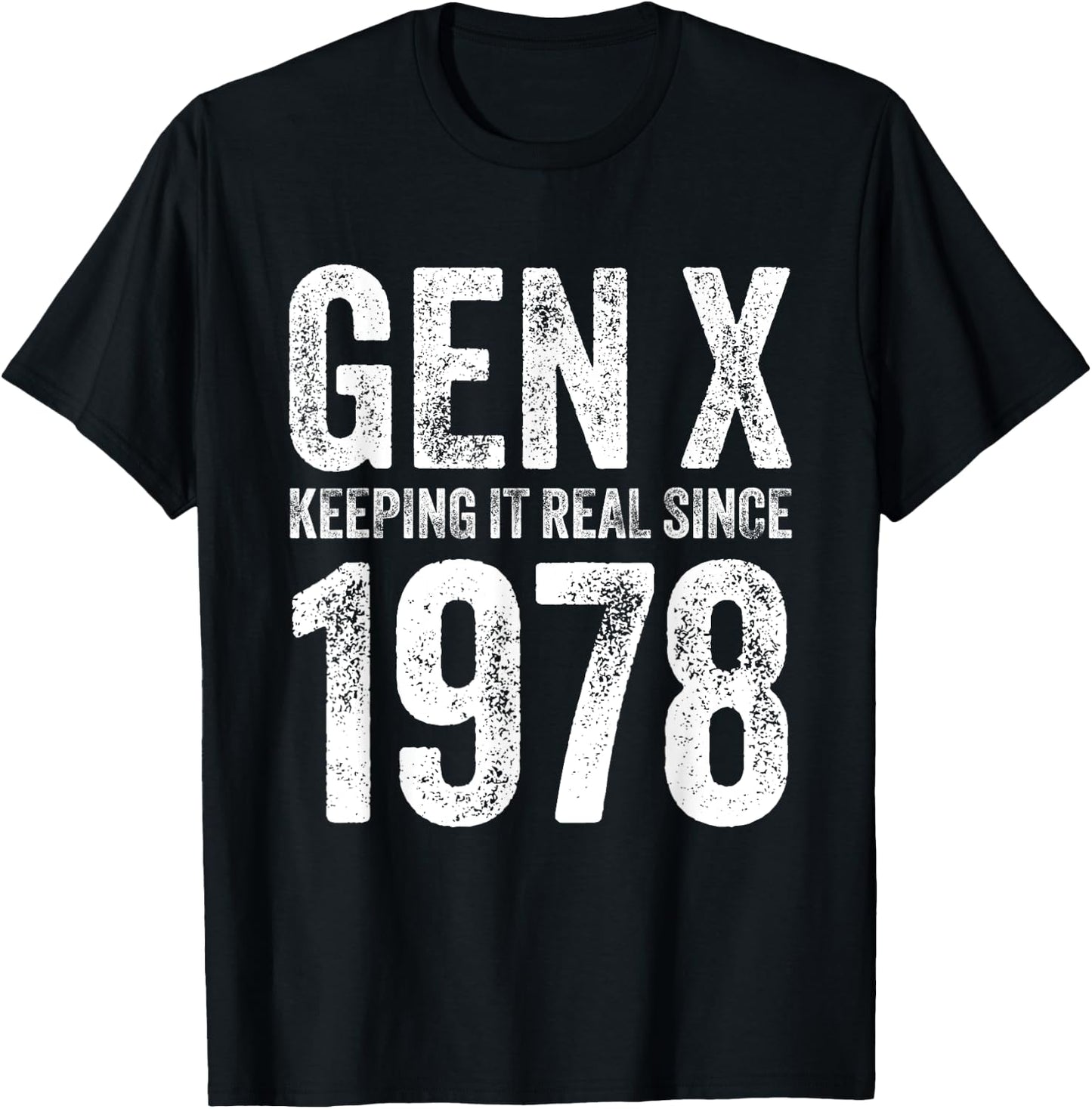 Generation X 1978 Men Women Vintage Since 1978 Gen X T-Shirt - T-Shirt | Black