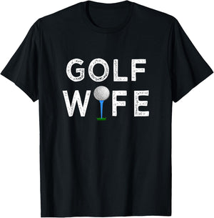 Golf Wife Par Time Golf Player Lover Gift Pun Meme T-Shirt - T-Shirt | Black