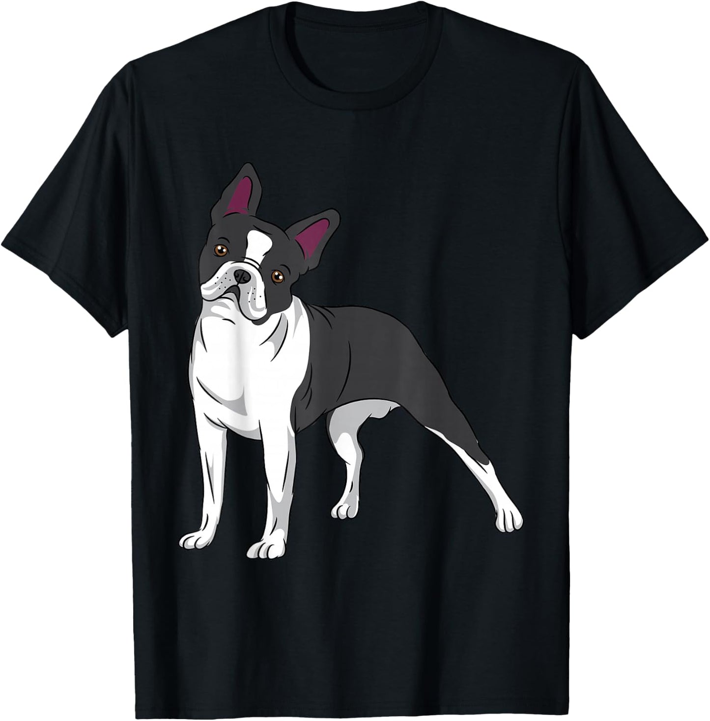 Dog Boston Terrier Puppy Black White Breed Canine Lover T-Shirt - T-Shirt | Black