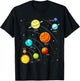Kids Colorful Planets Solar Systems Space Science Boys Girls T-Shirt - T-Shirt | Black