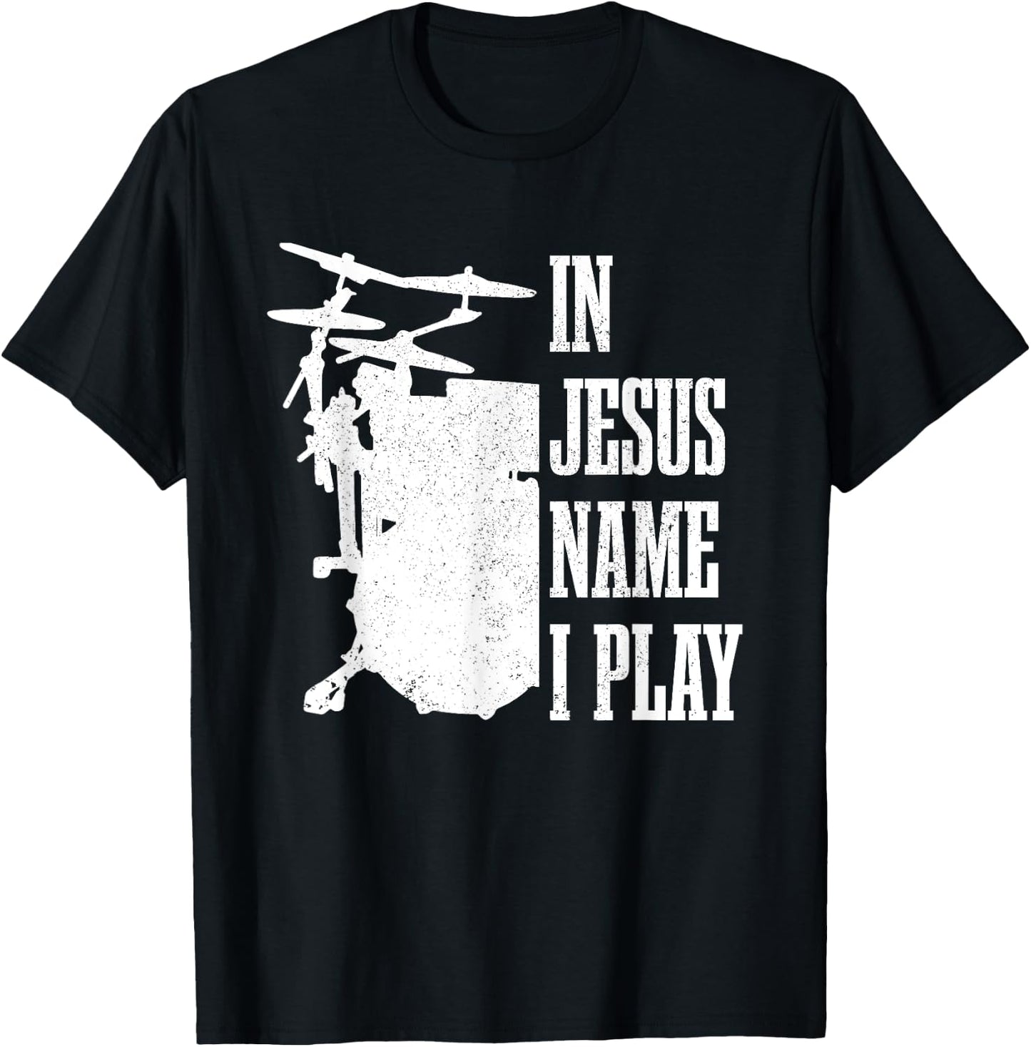 Christian Drummer Drummer, Drumming for Jesus T-Shirt - T-Shirt | Black