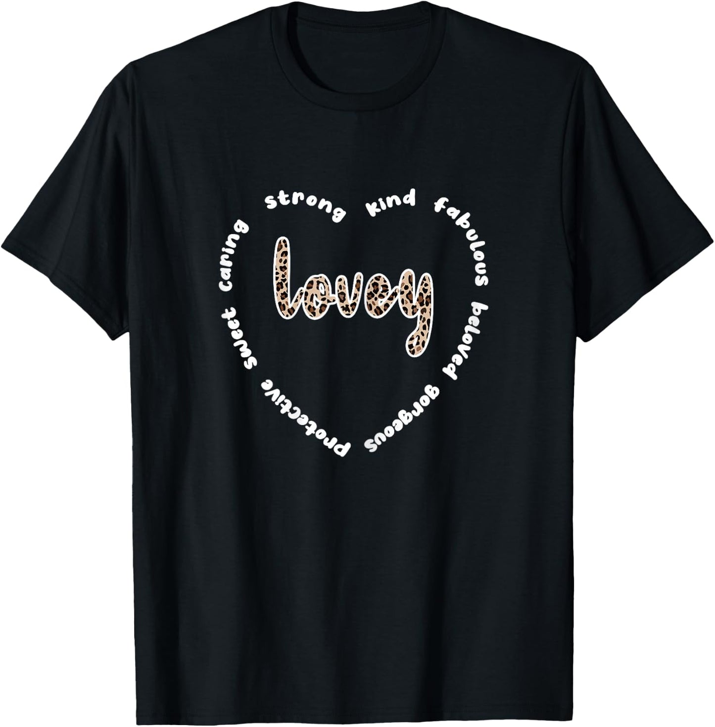 Lovey Heart | Lovey Grandmother Appreciation Lovey Grandma T-Shirt - T-Shirt | Black