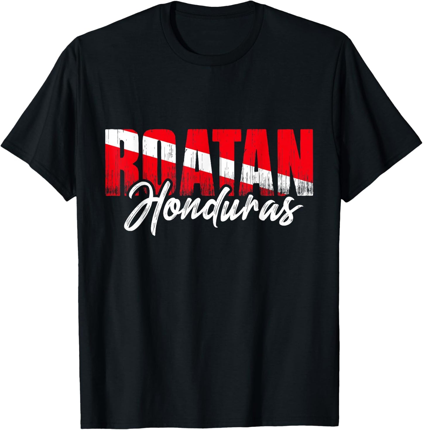 Roatan Honduras Scuba Diver Diving Dive Flag T-Shirt - T-Shirt | Black