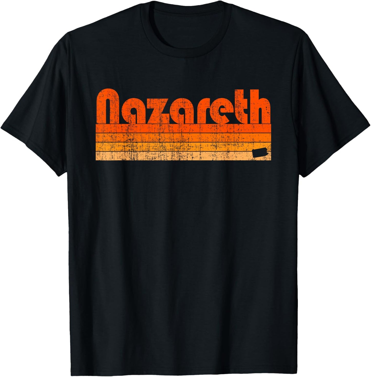 Nazareth, Pennsylvania Retro 80s Style T-Shirt - T-Shirt | Black