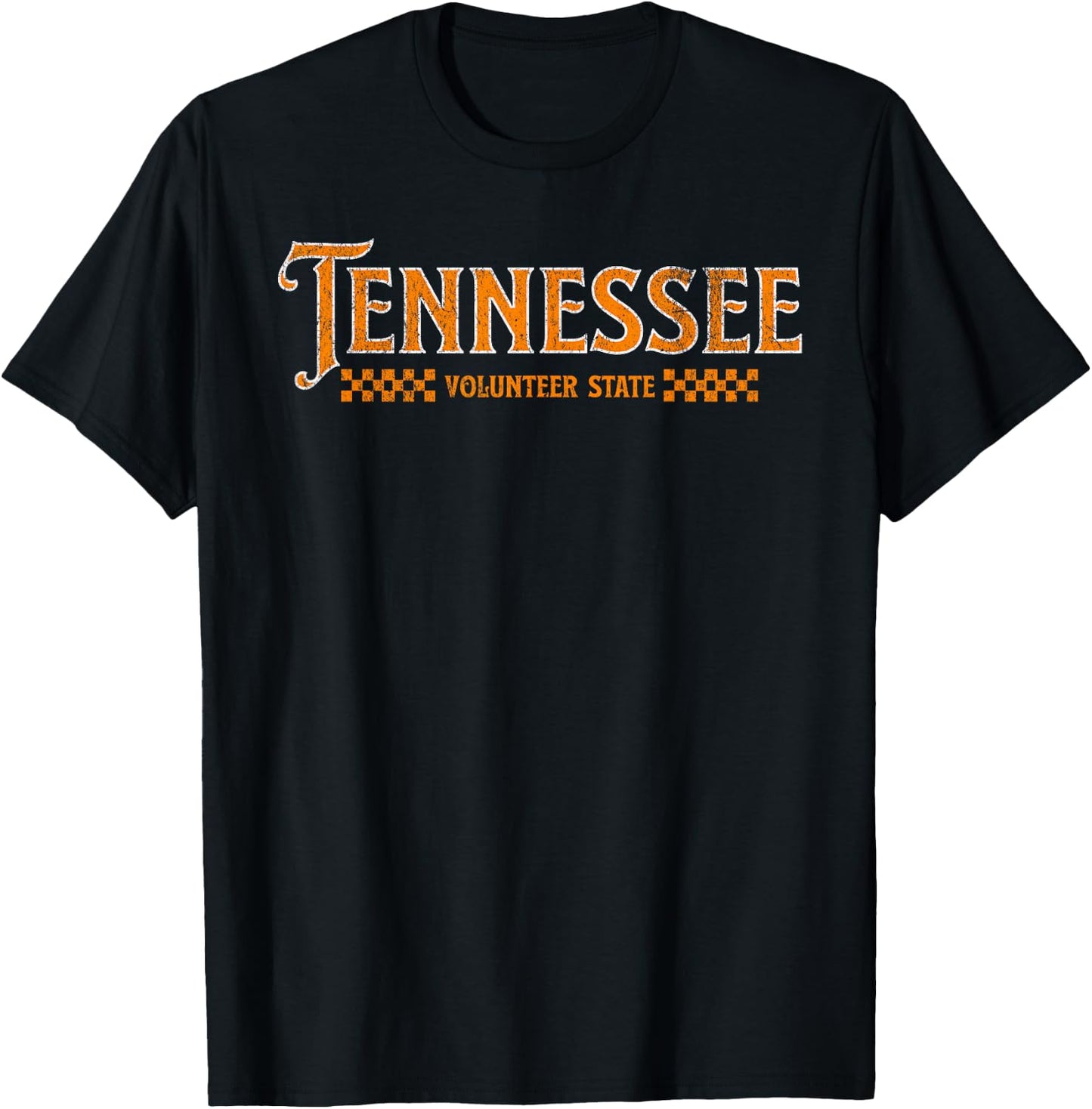 Vintage Tennessee Volunteer State, TN Orange Coonhound T-Shirt - T-Shirt | Black
