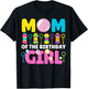 Mom of Birthday Girl Bubble Party Kids Bubble Wands Theme T-Shirt - T-Shirt | Black