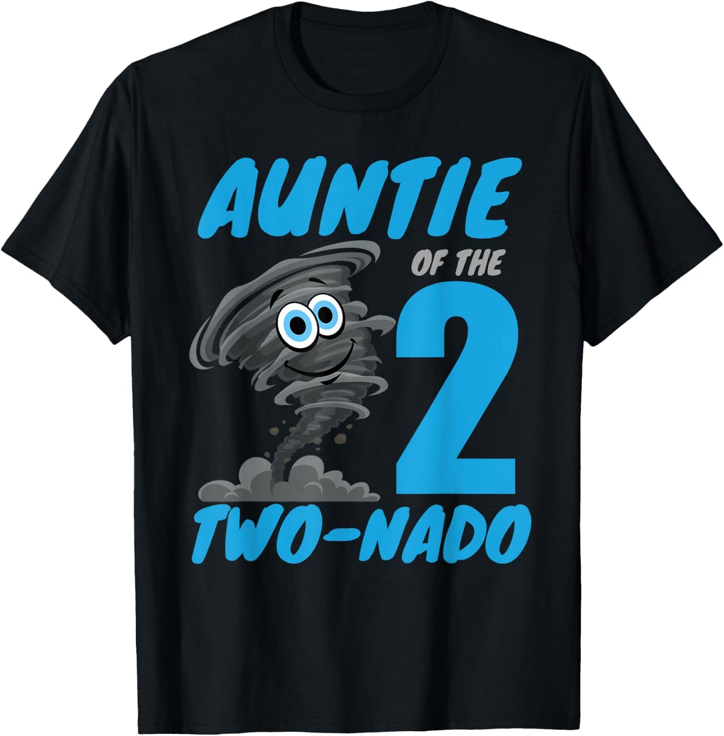 Auntie of The Two-Nado Storm TorNado 2nd Two Birthday Boy T-Shirt - T-Shirt | Black