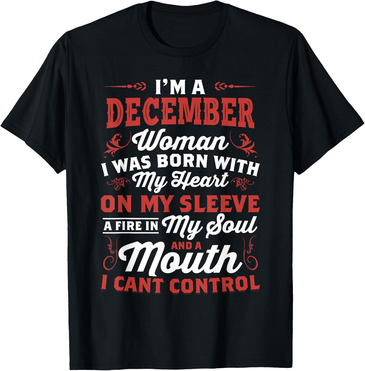 I'm An December Women Queen Born In December T-Shirt - T-Shirt | Black