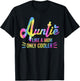 Auntie Like A Mom But Cooler Tie Dye Funny Aunt From Niece T-Shirt - T-Shirt | Black