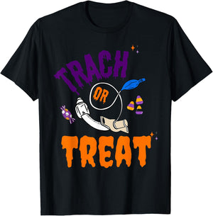 Trach Or Treat Respiratory Therapist ICU RN Nurse Halloween T-Shirt - T-Shirt | Black