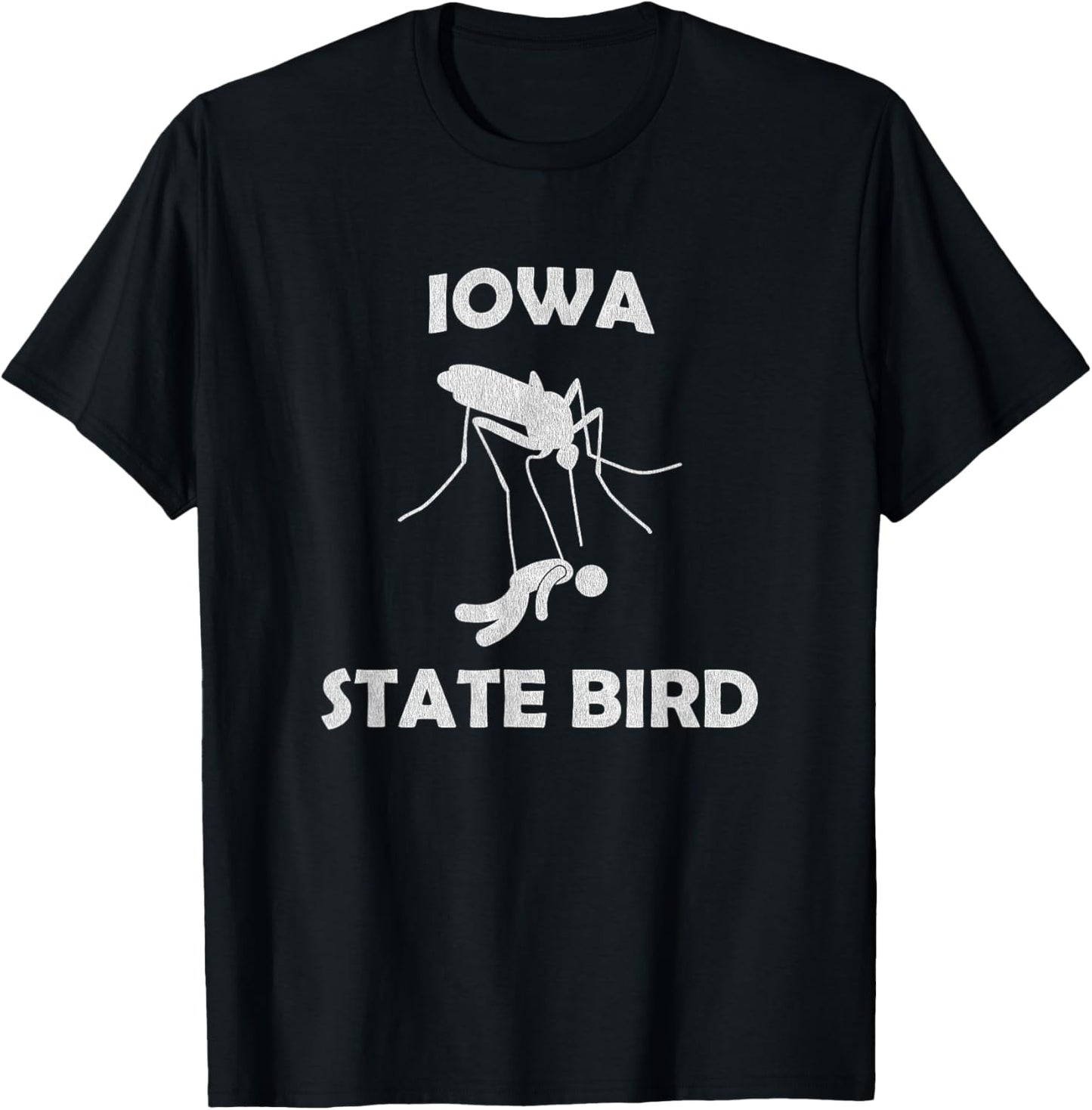 Iowa Mosquito State Bird Funny Outdoors Camping T-Shirt - T-Shirt | Black