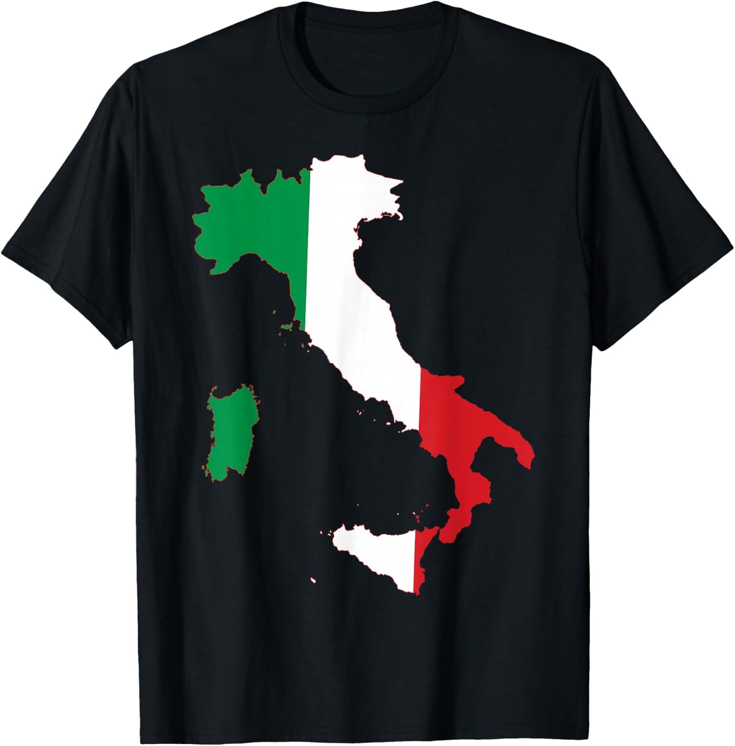 Italy Flag Heart Heartbeat for Italy Men Women Kids T-Shirt - T-Shirt | Black