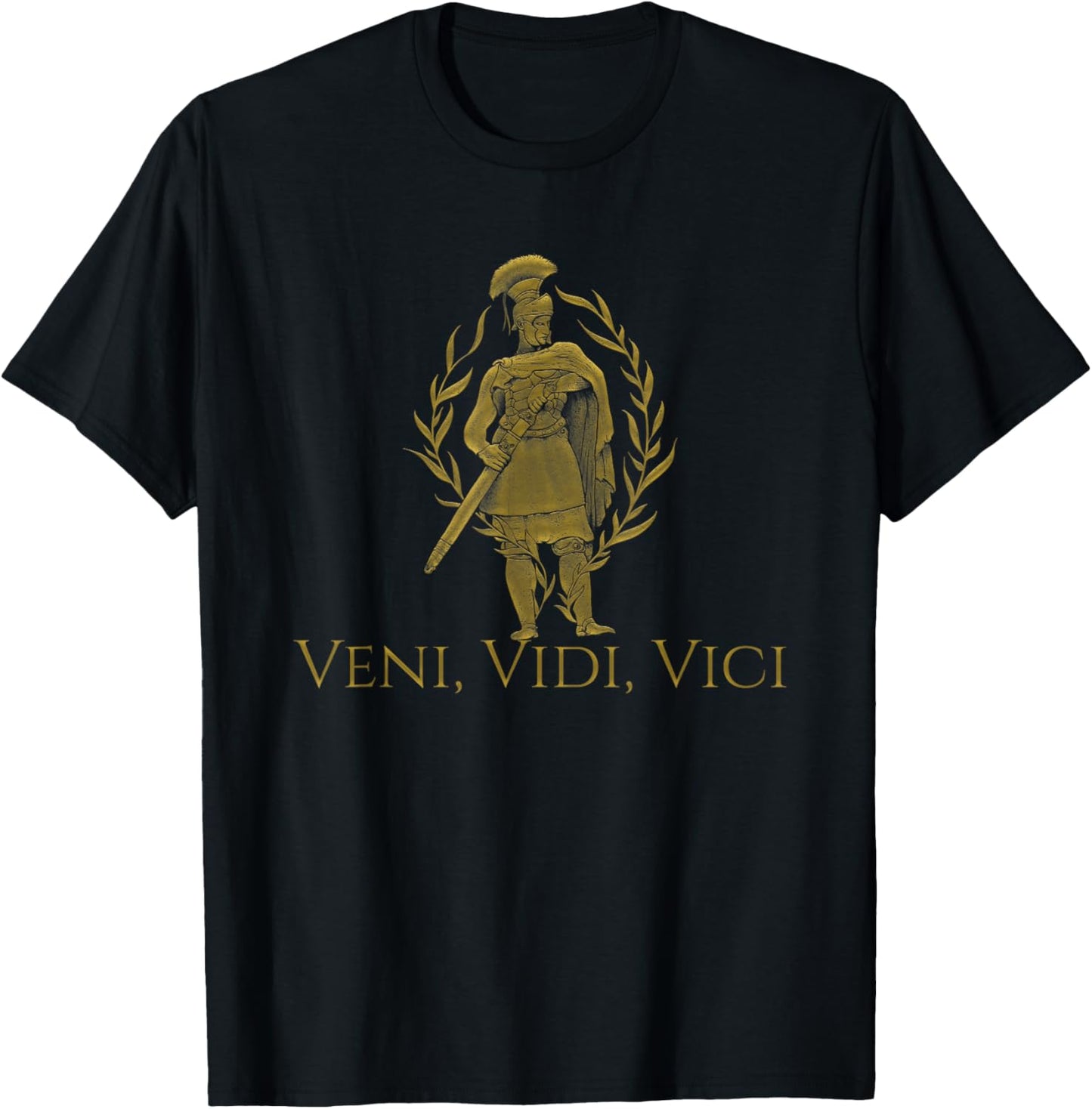 Veni Vidi Vici - Julius Caesar Latin Quote - Ancient Rome T-Shirt - T-Shirt | Black